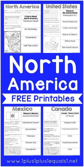 Free-North-America-Printables North America Geography, North America Continent, 3rd Grade Social Studies, Geography Activities, Geography For Kids, 6th Grade Social Studies, Teaching Geography, Homeschool Geography, Homeschool Social Studies