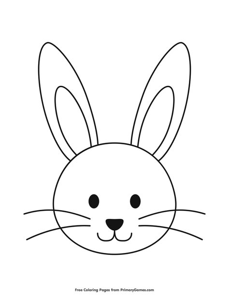 Free printable Easter Coloring Pages eBook for use in your classroom or home from PrimaryGames. Print and color this Simple Bunny Head Outline coloring page. Head Outline, Easter Bunny Colouring, Easter Drawings, Bunny Templates, Rabbit Drawing, Bunny Coloring Pages, Easter Printables Free, Bunny Head, Bunny Drawing