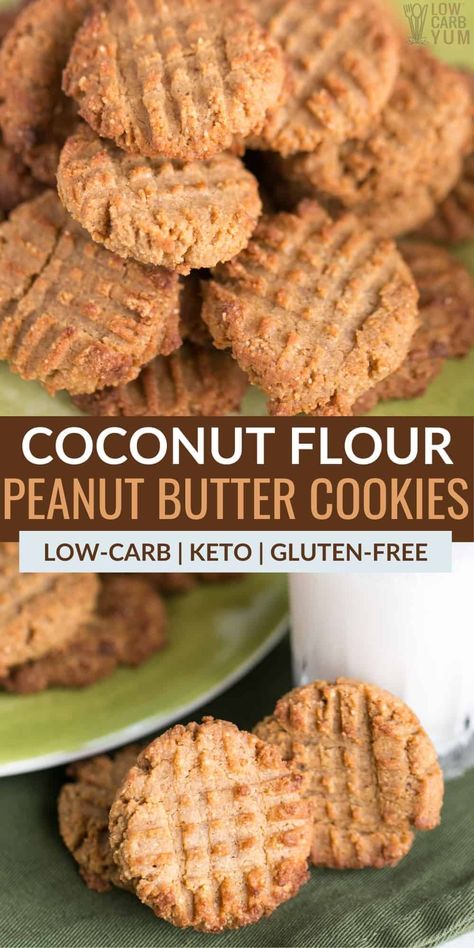 Coconut Flour Snacks, Coconut Flour Recipes Dinner, Healthy Coconut Flour Recipes, Siete Recipes, Coconut Flour Peanut Butter Cookies, Keto Peanut Butter Recipes, Peanut Butter Cookies Keto, Bear Baking, Recipes Using Coconut Flour