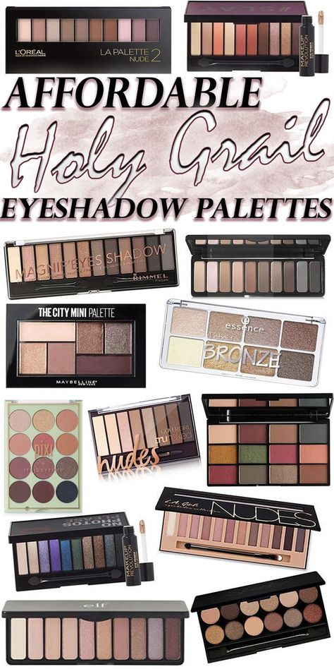 Must-have AFFORDABLE eyeshadow palettes that you NEED in your stash - blogger makeup faves! Affordable Eyeshadow Palettes, Matte Make Up, Eyeshadow Tips, Makeup Tip, Best Eyeshadow, Makeup Aesthetic, Edgy Makeup, Beauty Products Drugstore, Eyeshadow Palettes