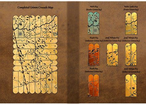 All of the Grimm keys combined to make the complete map. Nbc Grimm, Grimm Series, Grimm Tv Series, Grimm Tv Show, The Grimm, Grimm Tv, Grimm Tales, Fantasy Tv Shows, Dnd Monsters