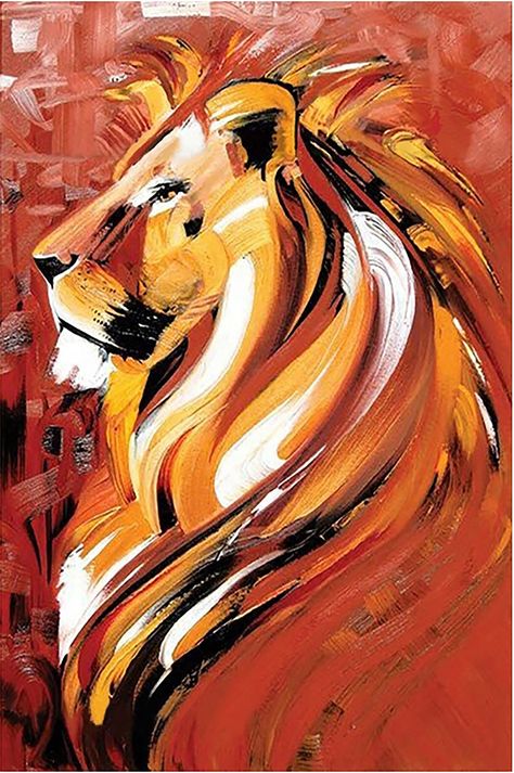 Lion Painting Acrylic, Colorful Lion Painting, Lion Canvas Painting, Couples Canvas Painting, Beach Canvas Paintings, Abstract Lion, Animal Paintings Acrylic, Lion Painting, Canvas Drawing