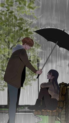 Couple In Rain, Seni Korea, Image Couple, Pfp Matching, 패턴 배경화면, Romantic Anime Couples, Animated Love Images, Cute Couple Art, Anime Love Couple