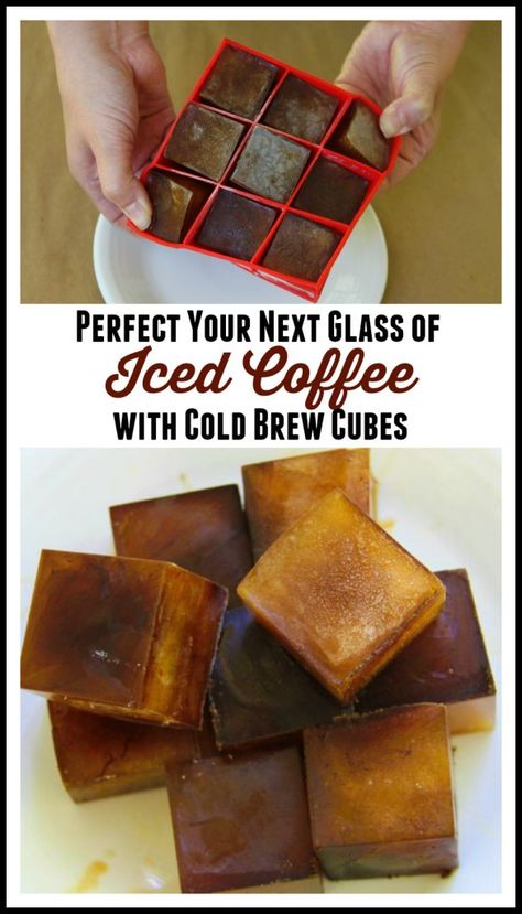 Iced Coffee Perfection Coffee Ice Cubes Recipe, Ice Cube Recipe, Brew Iced Coffee, Cold Brew Coffee Recipe, Best Iced Coffee, Cold Brew Iced Coffee, Coffee Ice Cubes, How To Make Ice Coffee, Picture Tutorial