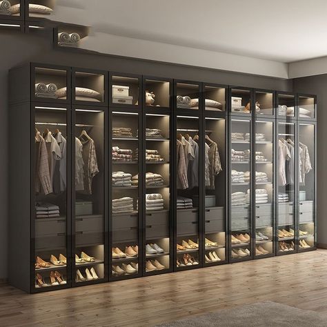 Modern Closet Designs, Desain Pantry, Walking Closet, Dream Closet Design, تصميم داخلي فاخر, Closet Design Layout, Walk In Closet Design, Luxury Closets Design, Modern Closet