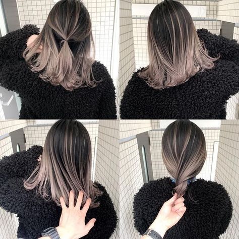 Korean Hair Color, Ash Hair Color, Hair Color Streaks, Brown Hair Balayage, 짧은 머리, Grey Hair Color, Ombre Hair Color, Hair Color Balayage, Hair Inspiration Color