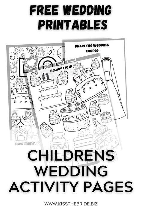 Wedding Activity Ideas For Kids, Wedding Coloring Sheets Free Printable, Wedding Coloring Book For Kids, Wedding Colouring Pages For Kids, Childrens Wedding Activity Pack, Free Printable Wedding Coloring Pages, Free Wedding Coloring Pages, Wedding Coloring Book Printable Free, Activities For Kids At Weddings