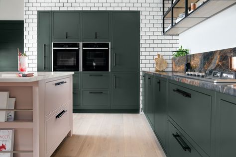 The Cool New Kitchen Brand Everyone's Talking About | Livingetc Grey Kitchen Inspiration, 1909 Kitchens, Modern Traditional Kitchen, Black Kitchen Accessories, Dark Green Kitchen, Clever Kitchen Storage, Dark Grey Kitchen, Brand Launch, Traditional Kitchens