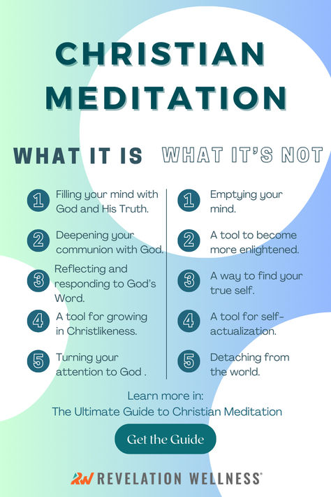 How is Christian meditation different from New Age meditation? Read our Guide. Things To Meditate On, Meditation With God, Meditation For Christians, Christian Meditation For Beginners, How To Meditate On The Word Of God, Fasting Meditation, Scripture Meditation, Bible Meditation, Revelation Wellness