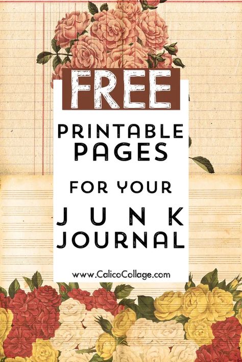 Enhance your crafting projects with these FREE printable junk journal pages adorned with vintage flowers. These beautifully designed pages serve as a perfect backdrop for your junk journaling, scrapbooking, or any paper crafts. They bring a nostalgic and natural element to your creations and are easy to print and use. Enjoy this freebie and let your creativity blossom! #FreePrintable #JunkJournalPages #VintageFlowerEphemera #PrintableEphemera Journal Printables Free, Free Digital Scrapbooking Paper, Journal Making, Smash Journal, Printable Junk Journal, Free Vintage Printables, Cool Journals, Junk Journal Pages, Free Digital Scrapbooking