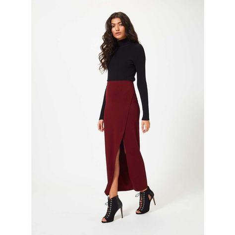 Miss Selfridge Burgundy Maxi Side Split Skirt (275.415 IDR) ❤ liked on Polyvore featuring skirts, assorted, jersey skirt, long white maxi skirt, burgundy maxi skirt, wrap maxi skirt and long jersey skirt Side Split Skirt, Jersey Maxi Skirt, Long Wrap Skirt, White Maxi Skirt, Skirts White, Skirt Wrap, White Maxi Skirts, Wrap Skirts, Jersey Skirt