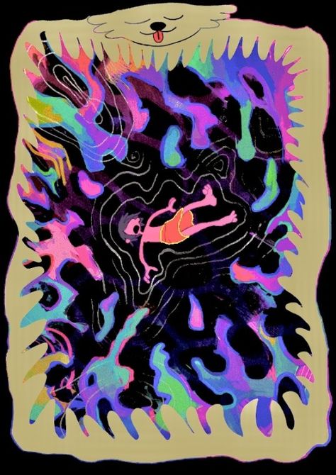 Credits: @mme48151 on Tumblr Midnight Gospel Poster, Midnight Gospel Art, Clancy Gilroy, Trippy Stuff, The Midnight Gospel, Midnight Gospel, Doodle Art, Beautiful Day, Basil