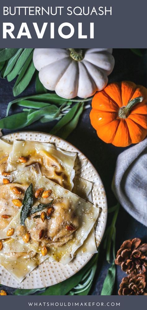 Brown Butter Squash, Butter Squash, Squash Ravioli, Butternut Squash Ravioli, Brown Butter Sauce, Ravioli Recipe, Italian Recipe, Dinner Meal, Wonton Wrappers