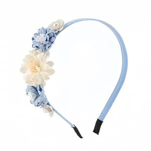 Wedding Party Hair, Spring Headband, Blue Hair Accessories, Summer Hair Accessories, White Camellia, Flower Hair Band, Princess Decorations, Floral Accessories Hair, Hair Accessories Pearl