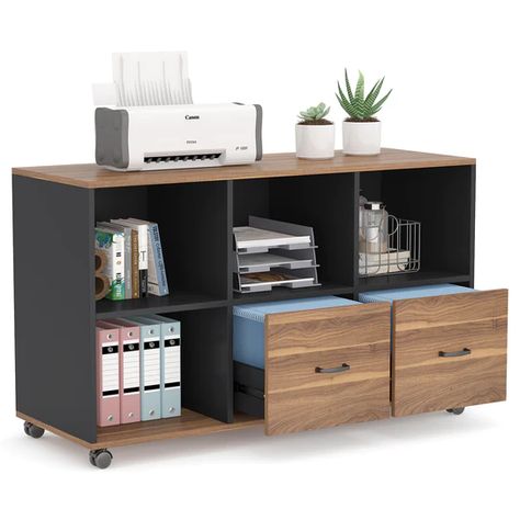 File Cabinets | Office Cabinets | Drawer Units | Tribesigns Furniture File Cabinet Desk, Accent Storage Cabinet, Printer Stand, Accent Storage, File Cabinets, Lateral File Cabinet, Lateral File, Drawer Design, Business Furniture