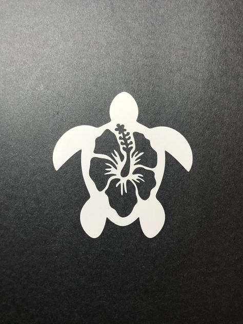 Hawaiian hibiscus sea turtle decal  #Hawaii #seaturtle #hibiscus Hibiscus Turtle Tattoo, Hawaiian Hibiscus Tattoo, Hawaiian Turtle Tattoos, Sea Turtle Decal, Cardinal Tattoos, Hawaiian Turtle, Hibiscus Tattoo, Simple Tattoos For Guys, Hawaii Pictures