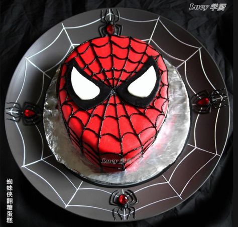 Spiderman cake - For all your cake decorating supplies, please visit craft company.co.uk Spiderman Birthday Cake, Superhero Birthday Cake, Novelty Birthday Cakes, Man Cake, Spiderman Birthday Party, Superhero Cake, Spiderman Party, Spiderman Cake, Birthday Cakes For Men