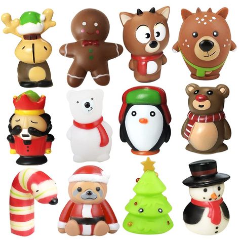 PRICES MAY VARY. GIGGLE-SPARKING ASSORTMENT: Adorable floating rubber figures little ones will love! Every set comes with 12 rubber toys with a variety of Christmas characters. This rubber toy assortment is the one that will make your Christmas bash lots of fun. CHARMING HOLIDAY CHARACTERS: We’ve designed this set with a variety of things that make Christmas special; everything from penguin, snowman, Santa, reindeer, Christmas Tree in red, black, white, brown, and green. (Assortment may vary) FU Classroom Christmas Gifts For Kids, Christmas Party Favors For Kids, Christmas Gifts For Students, Student Holiday Gifts, School Christmas Gifts, Party Favors Christmas, Holiday Characters, Christmas Figures, Bathtub Toys