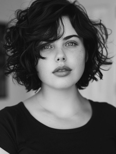 Top Chubby Face Haircuts to Flatter Your Features – Must-Try Styles for a Gorgeous Look Layered Bob Round Face, Short Hair Styles For Chubby Faces, Chubby Girl Haircut, Fat Hairstyles, Short Hair Fat Face, Short Curly Hair Round Face, Haircuts For Fat Faces And Double Chins, Short Thick Wavy Hair, Round Face Curly Hair