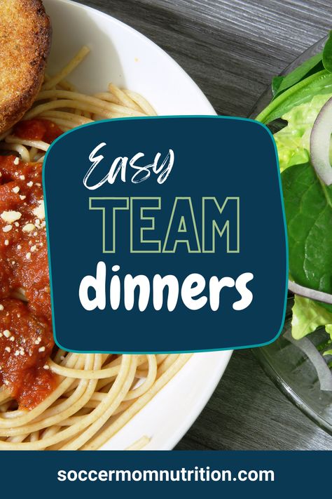 Marching Band Dinner, Football Pasta Party, Football Team Pregame Meal, Team Dinners Volleyball, Food For Soccer Players, Marching Band Meals, Meals For Basketball Team, Sports Team Pasta Dinner, Pregame Team Meal Ideas