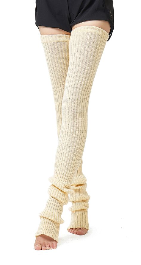 Cute Winter Accessories, Socks For Boots, Knit Thigh High Socks, Long Winter Boots, Christmas 80s, Shoes With Socks, Long Leg Warmers, Knee Warmers, Thigh High Leg Warmers