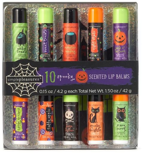 Simple Pleasures 10-pk. Halloween Lip Balm Set Movie Cupcakes, Holiday Nails Diy, Jack Lantern, Scented Lip Balm, American Girl Doll Accessories, Holiday Nail Designs, Vintage Nails, Lip Balm Set, Kids Background