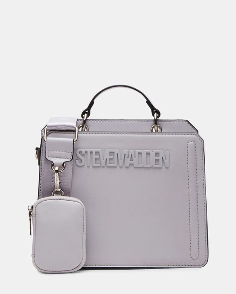 Evelyn Bag Light Grey Steve Madden Bags Handbags, Crossbody Bag Aesthetic, Steve Madden Crossbody Bag, Baddie Ideas, Chic Black Outfits, Handle Hardware, Dior Girl, Interior Organization, My Style Bags