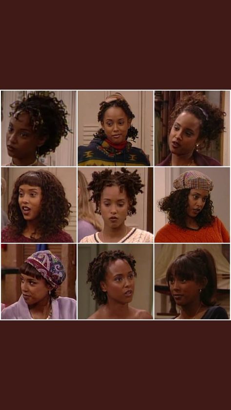 80s Hairstyles Black Women Natural Hair, Raven Baxter Hairstyles, Angela Moore Outfits, 90s Black Women Hairstyles, 90s Black Hairstyles, 90s Black Women, Angela Moore, 90s Fine, Faux Locs Hairstyles