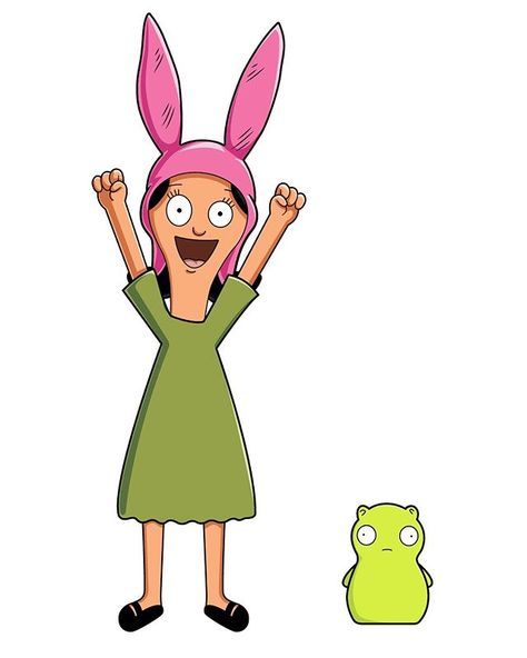 Louise and Kuchi Kopi Louise Belcher And Kuchi Kopi, Louis Belcher Costume, Louise Belcher Wallpaper, Louis Bobs Burgers, Bob Burgers Louise, Louise Belcher Tattoo, Tina From Bobs Burgers, Louise Belcher Costume, Louise Bobs Burgers