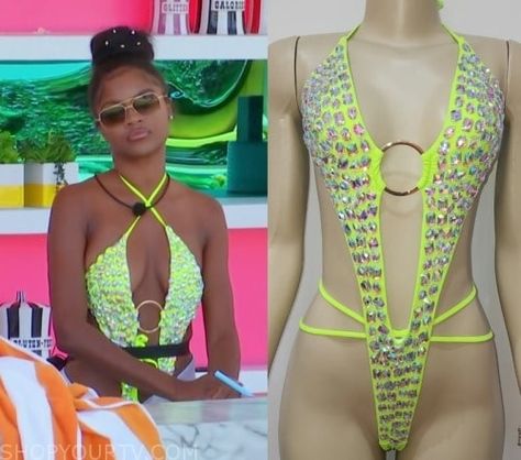 Love Island (USA): Season 5 Episode 35 Destiny's Gemstone Swimsuit Love Island Usa, Show Love, Love Island, Destiny, Fashion Looks, Tv, Gemstones, Clothes