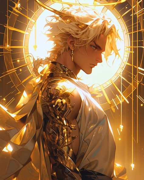 Angel Warrior, Beautiful Angel, Golden Sun, Kesha, God Art, Arte Fantasy, Character Design Male, Angel Art, Dnd Characters