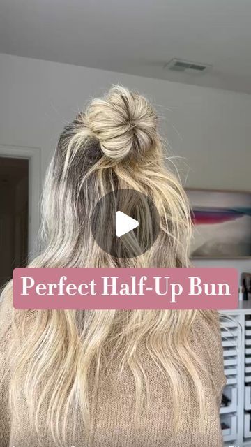 Up Bun Hairstyles, Half Up Bun Hairstyles, Coconut Oil Hair Mask Diy, Half Bun Hairstyles, Half Up Bun, Half Bun, Coconut Oil Hair Mask, Bun Hairstyle, Hair Tutorials Easy