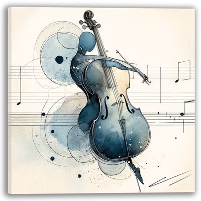 Cello Watercolor, Music Note Art, Cello Art, Music Notes Art, Soft Colour, Music Illustration, Music Genre, Music Coloring, Music Artwork