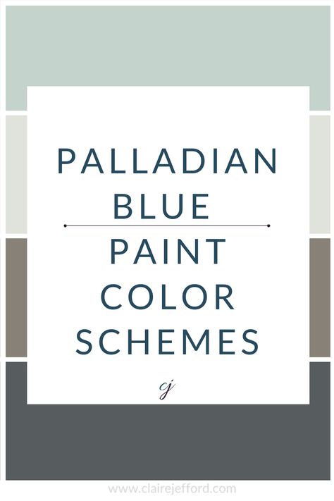 Get inspiration for your next painting and decorating home project. Learn more about Palladian Blue from Benjamin Moore and paint color schemes. Palladian Blue Accent Colors, Palladian Blue Benjamin Moore Exterior, Palladian Blue Coordinating Colors, Palladian Blue Color Palette, Palladium Blue Benjamin Moore, Benjamin Moore Blue Green Paint Colors, Bm Palladian Blue, Paladian Blue, Benjamin Moore Palladian Blue