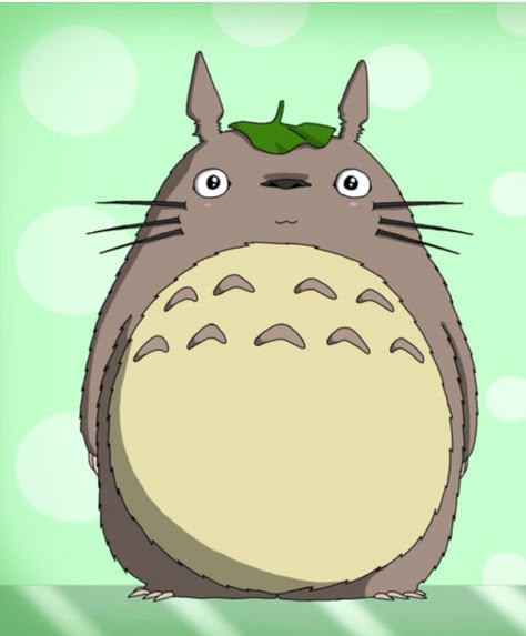 Totoro Totoro Holding Leaf, Studio Gibhili Characters, Totoro Cute Drawing, Totoro Art Draw, Totoro With Leaf, Totoro Printable, Totoro Drawing, Totoro Characters, Totoro Art