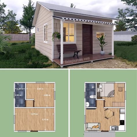 Small House Blueprints, Tiny House Camper, Small House Layout, Small Tiny House, Tiny House Loft, Best Tiny House, Building A Tiny House, Tiny House Inspiration, Small House Floor Plans