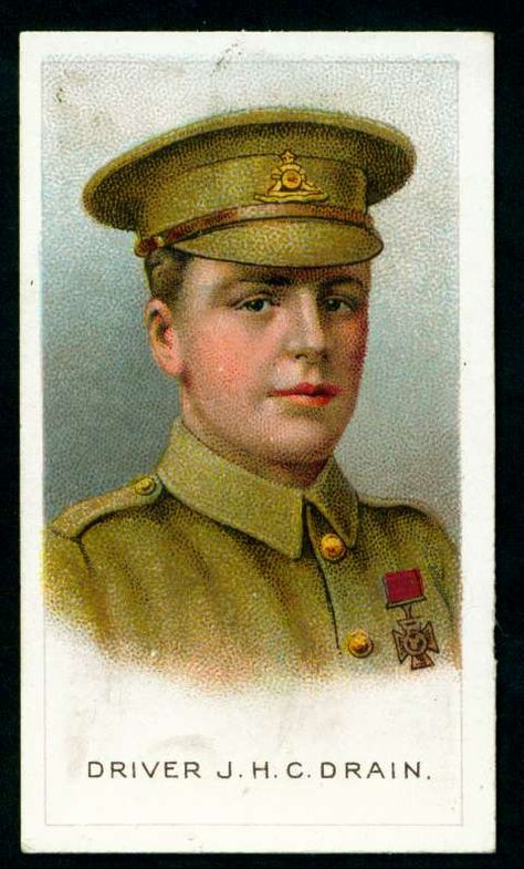 https://flic.kr/p/8ePi6x | Cigarette Card - Driver Drain VC | Wills's Cigarettes  "Victoria Cross Heroes" (series of 25 issued in Australia, 1915) #7 Driver J.H.C.Drain, Royal Field Artillery. Victoria Cross, Lance Corporal, Royal Engineers, Girl Drawing Sketches, Childrens Games, Military Men, Military Art, British Army, Football Cards