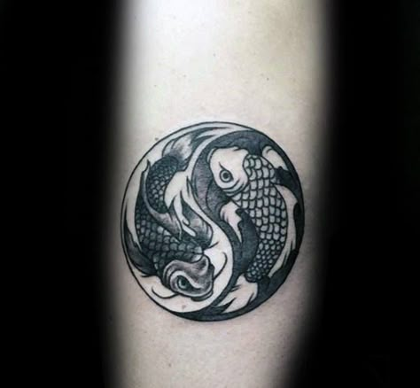 Circle Pisces Fish Yin Yang Male Forearm Tattoos Zodiac Tattoos Pisces, Pisces Tattoo Designs, Pisces Tattoo, Yin Yang Tattoos, Circle Tattoos, Circle Tattoo, Pisces Tattoos, Tattoo Inspiration Men, Forearm Tattoo Women