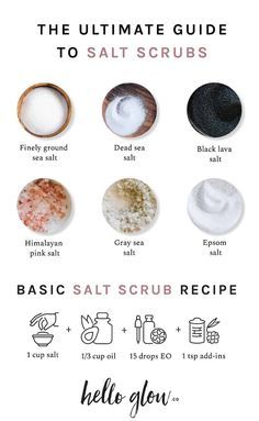 Benefits Of Sea Salt, Diy Salt Scrub Recipe, Homemade Salt Scrub, Salt Scrub Diy, Homemade Scrubs, Salt Scrub Recipe, Diy Body Scrub Recipes, Diy Sugar Scrub Recipe, Salt Scrubs