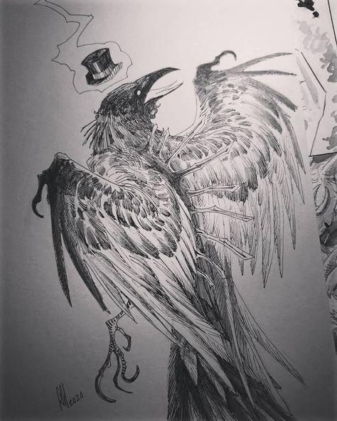 Caw Art, Crows Drawing, Caw Caw, Sketch Ink, Bird Sketch, Crow Art, Raven Art, Ink Illustration, Ink Illustrations