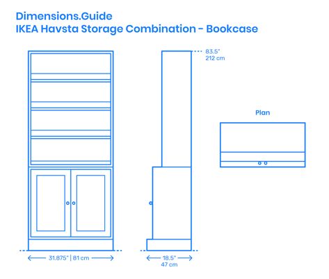 Havsta Storage Combination, Bookcase Dimensions, Ikea Havsta, Show Storage, Movable Shelves, Shelves Dimensions, Floor Plan Symbols, Old Bookshelves, Reception Layout