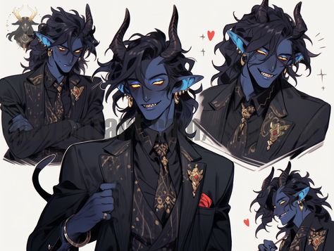 Tiefling lord for $4 here https://www.deviantart.com/aibondar/art/Tiefling-Aristocrat-06-12-23-4-55-1003220532 More adopts here: https://www.deviantart.com/aibondar ✨ Experience the allure of magic and mystique! Explore AI-crafted images and share your thoughts with us. #MagicArt #Mystique #AIArt #Creativity #adopt #adoptable #aibondar Fancy Tiefling Male, Dnd Blue Tiefling Male, Tiefling Drawing Base, Dnd Tiefling Oc, Mephistopheles Tiefling, Gray Tiefling, Teifling Male Character Art, Tiefling Rogue Male, Tiefling Horns Styles