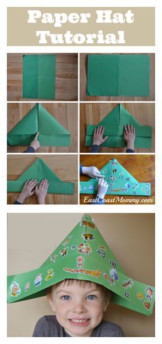 This is a fantastic, simple craft for kids... and the step-by-step tutorial is really easy to follow. Letter H Crafts, Letter H Activities, Origami For Kids, Pola Topi, Storytime Crafts, Preschool Projects, Crafts Preschool, Alphabet Crafts, Paper Hat