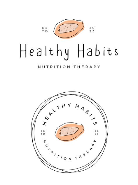 Dietitian Logo, Nutritionist Logo Design, Nutrition Logo Ideas, Nutritionist Logo, Nutritionist Branding, Nutrition Logo Design, Multiple Businesses, Nutrition Logo, Papaya Fruit