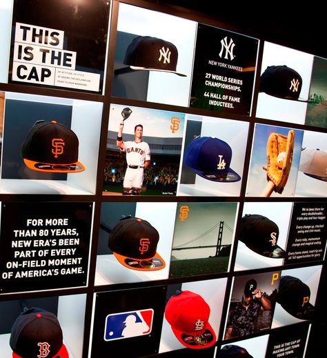 New Era Unveils New Retail Concept in Westfield Stratford by Checkland Kindleysides New Era Store, Westfield Stratford, Stratford London, Cap Store, Clothing Store Design, Cap Display, Retail Displays, Retail Concepts, Hat Display