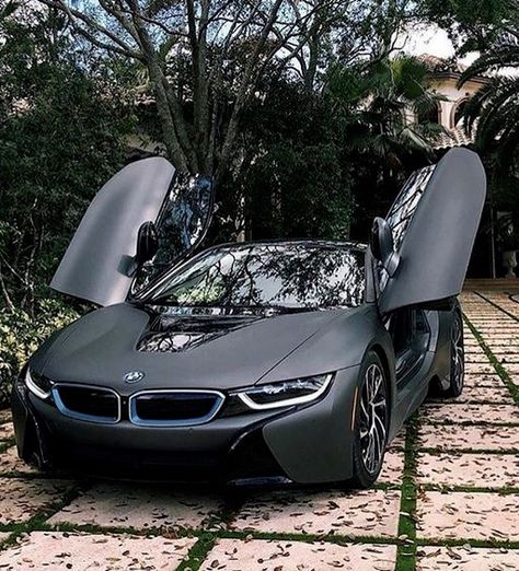 Bmw I8 Black, Mclaren P1 Black, I8 Bmw, Prom Car, Matte Black Cars, Mobil Bmw, Luxury Cars Audi, Black Audi, Dream Cars Bmw