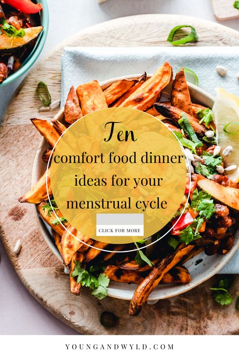 Good Meals To Eat On Your Period, Healthy Meals For Period, Dinner Recipes For Period, Meals To Eat While On Your Period, Menstrual Cycle Dinner Ideas, Best Dinner On Your Period, Mentrual Phase Food, Food On Period, Dinner Recipes When On Period