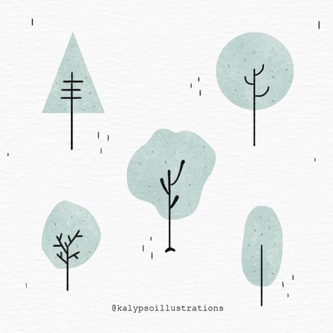 Trees | 🌳  Today I'm feeling more minimalistic than usual. So here some very simple trees for you. 💞 .  https://www.instagram.com/p/BzN8ju0ib2m/ Tree Vector Illustration, Tree Map, Urban Design Diagram, Tree Plan, Simple Tree, Tree Icon, Tree Sketches, Winter Illustration, Kawaii Illustration