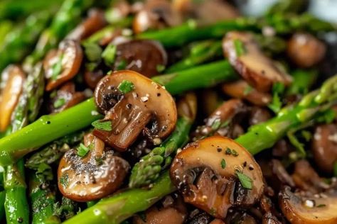 Sautéed Asparagus and Mushrooms - recipestasteful Asparagus With Mushrooms, Sautéed Asparagus And Mushrooms, Mushroom And Asparagus Recipes Sauteed, Mushrooms And Asparagus Recipes, Mushroom And Asparagus Recipes, Asparagus And Mushroom Recipes, Mushroom Asparagus Recipes, Sauteed Asparagus Recipes, Asparagus Recipes Sauteed