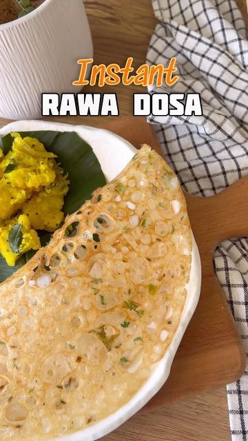 @nehadeepakshah on Instagram: "PERFECT INSTANT RAWA DOSA ! A recipe that will never fail ✅ No grinding ✅ no soaking ✅ no fermenting ! SAVE THIS RECIPE - Will come handy every time you make it. SAVE IT to make the most perfect recipe Tried, tested & perfect recipe. Makes about 10 to 12 8 inch Dosas 1/2 cup rawa (Sooji / Semolina) 1/2 cup rice flour 1/4 cup whole wheat flour (Chapati Flour) / Maida 2 & 1/2 to 3 cups water (+ 1/4 cup if the batter is still not watery enough) 1 1/2 tbsp dah Rawa Dosa Recipes, Nan Recipe, Break Fast, Dosa Recipe, Coconut Chutney, Indian Breakfast, Snack Options, Indian Snacks, Chapati